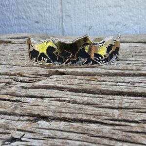 Montana Silversmiths Gold and Silver Horse Bracelet